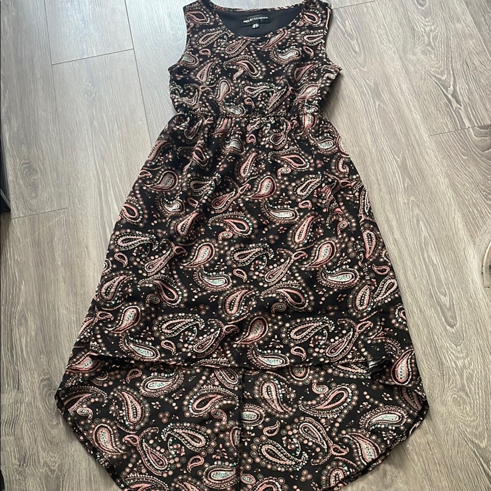 Paisley Print Sleeveless Dress